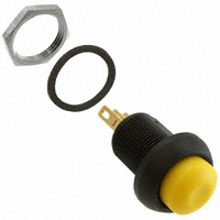 Apem IMP7Z452 кнопка, Ø 12 mm, yellow actuator, Momentary, NC+NO, 3 A 28 VDC, IP67, Harsh / Noisy environments