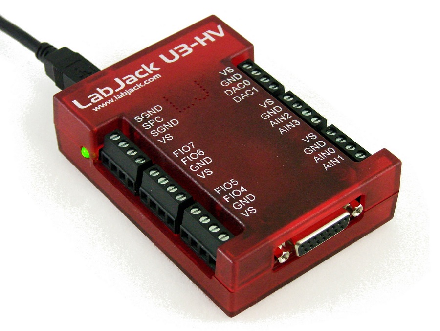 LabJack U3-HV модуль збору даних, 16 Flexible I/O, 2 Analog Outputs, SPI, I2C, USB 