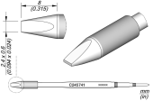 JBC C245741 паяльне жало, chisel, 2,4 x 0,6 mm, HT