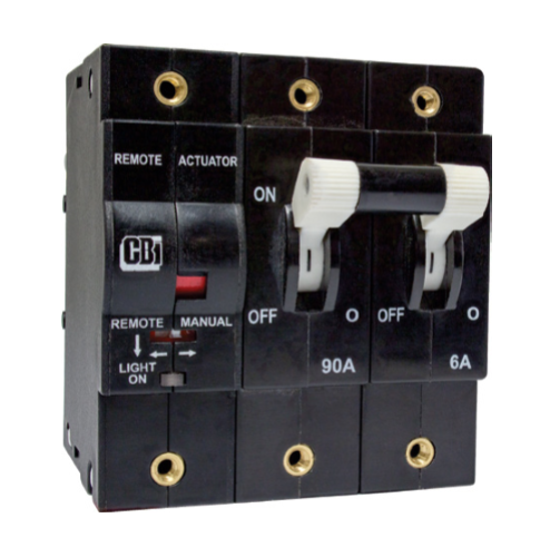 CBI D-5AAX12NASK250BXM-XXXXXBDVAX3-C гідромагнітний автоматичний вимикач з дистанційним управлінням (RAU), 80VDC, 250A, 2 pole