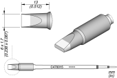 JBC C470015 паяльне жало, chisel, 6 x 1,7 mm