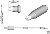 JBC C470035 паяльне жало, chisel, 4 x 2,5 mm, HT