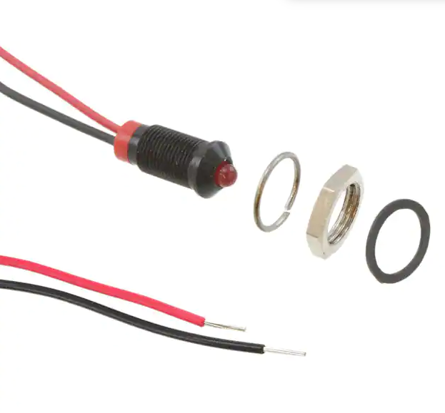 Apem Q6P7BXXR02E світлодіодний індикатор, Ø6mm, 1.8 - 3.8VDC, RED, IP67