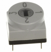 Apem PT65125 поворотний перемикач, 200 mA 42 VDC, -20°C - +70°C, 6 position, BCD, washable