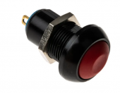 Apem IPR1SAD6 кнопка, Ø 12 mm, Latching OFF - ON, red actuator, IP67
