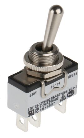 Apem 636H/2 тумблер, 1 pole, ON-ON, 15A 250VAC, 10A 24VDC