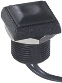 Apem IRC3F422 кнопка, Ø 16 mm, Momentary (NO), black actuator, 200 mA 48 VDC, IP67