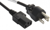 Multicomp Pro GW-85018 кабельна збірка, NEMA 5-15P Male, IEC 60320 C13 Female, 125V, 10A, 3m