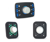 Apem PKD серія клавіатур 3 в 1, 50 mA 8-32 VDC, 4/6 keys, RGB LED, CANbus, J1939, IP67/IP69K