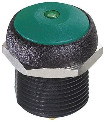 Apem серія кнопок IR SERIES, Ø 16 mm, Latching (OFF-ON), Illuminated / Non-illuminated, 100 mA 24 VDC - 3 A 48 VDC, IP67