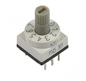 Apem PT65301 поворотний перемикач, 200 mA 42 VDC, -20°C - +70°C, 10 position, BCD, washable