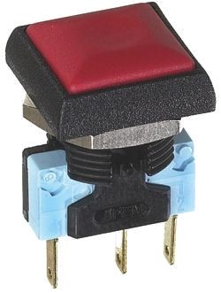 Apem IRC7Z262 кнопка, Ø 16 mm, Momentary (NC + NO), red actuator, microswitch technology, 5 A 250 VAC, IP67