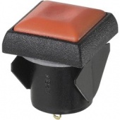 Apem IQC3S492 кнопка, Ø 16 mm, Momentary (NO), Snap-in, orange actuator, 200 mA 48 VDC, IP54