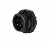 RS PRO 124-6655 роз'єм, Socket, Male contacts, 2 way, 500 V, 10A, IP68, Panel Mount