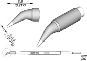 JBC C210010 паяльне жало, сonical bent, Ø 0,3 mm