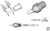 JBC C560014 демонтажна насадка з наскрізним отвором Ø 0,8 mm