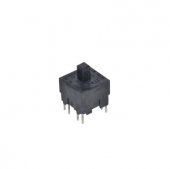 MEC 15401 кнопка на друковану плату, 2 pole, Momentary, 12,6 x 12,6 mm, 250 mA / 120 VAC/VDC, 8 contact function, IP54