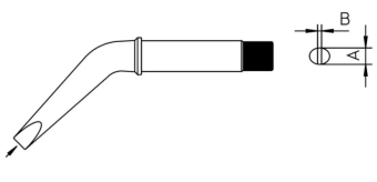Weller T0054251899N паяльне жало CT2 FX8, chisel bent, 10,0 mm, magnastat, 425°C