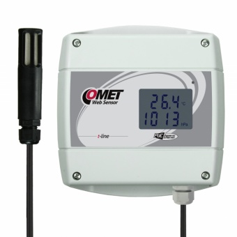 Comet T7611 датчик температури, вологості та атмосферного тиску з Web інтерфейсом, Ethernet, 1ch, -30 to +105 °C, 0 to 100 % RH, 600 to 1100 hPa, LCD, PoE, 1m cable