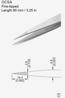 JBC 8002107 пінцет OCSA, 90 мм