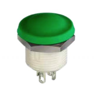 Apem IXP5S12M кнопка, Ø 12 mm, Momentary (NC/NO), harsh environments, black actuator, 2 A 28 VDC, IP69K