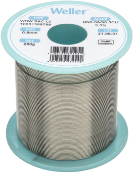 Weller T0051388799 припій WSW SAC L0, 0,8 mm, 250 g
