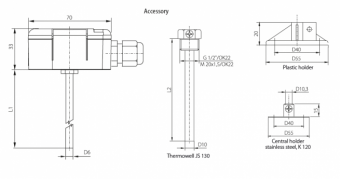 Sensit SD126 датчик температури, -30 до +100 °C, ZACwire / TSic x06, IP 65