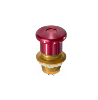 Apem ES1S41653 кнопка аварійного відключення з маркуванням PUSH PULL,  Ø 22 mm, 2 NC, Heavy-duty, IP67