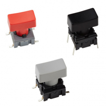 MEC 1PS серія ковпачків для PCB кнопок, 6.5 x 12.5 mm