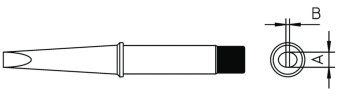 Weller T0054241899N паяльне жало CT2 F8, chisel, 10,0 mm, magnastat, 425°C