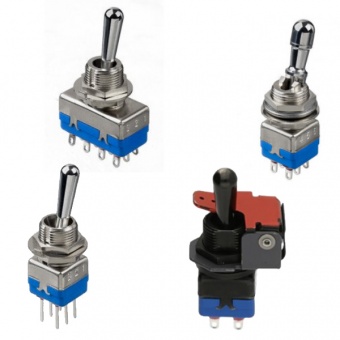 Apem серія тумблерів 12000 SERIES,2-4 pole, 4 A 30 VDC, CECC 96201-005, CECC 96201-008, MIL 3950