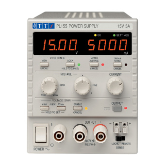 Aim-TTi PL155 лабораторний блок живлення single output, (0-15V, 1mA-5A або 0-15V, 0,1mA-500mA) 75W