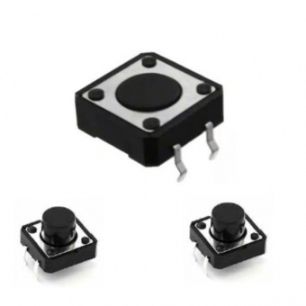 Apem серія тактових кнопок на друковану плату MJTP Series 12mm Through hole, SPST, momentary, 50 mA 12 VDC, 