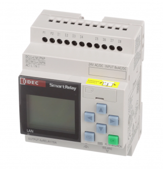IDEC FL1F-H12RCA програмоване реле, 12 I/O, 4 реле, LCD, 24V AC/DC