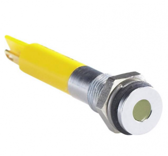 Apem Q6F1CXXY12E світлодіодний індикатор, Ø6mm, 12 VDC, Yellow, IP67
