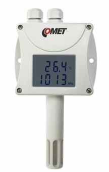 Comet T7410 промисловий датчик температури, вологості та атмосферного тиску, 1ch,  -30 to +80 °C, 0 to 100% RH, 600 to 1100 hPa, RS485, LCD