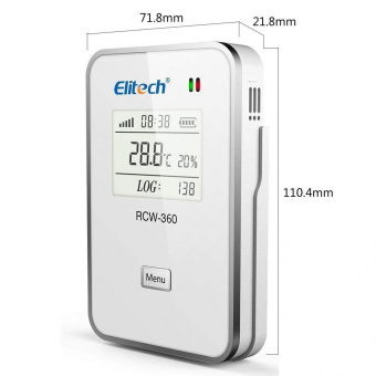 Elitech RCW-360 WiFi TH реєстратор температури та вологості, -20 до +70 °C, Multi-Use, 4G, LCD, IP64