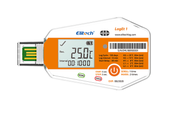 Elitech LogEt 1 реєстратор температури, -30 до +70 °C, Single-Use, PDF, USB, LCD, IP67