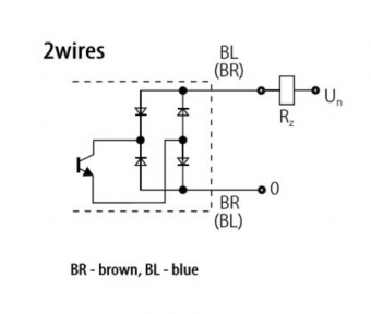 Sensit PSI 186 360 індуктивний датчик наближення, 5mm, NC, 2-wire, M18, 20 Hz, 20 - 250 VAC, IP 68, 2m
