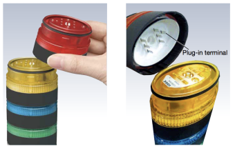 IDEC LD6A-3PQB-RYS світлова колона, LED, Red, Yellow, Blue, 24V AC/DC