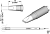JBC C245811 паяльне жало, chisel, 3,2 x 1,2 mm, HT, L