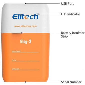 Elitech Glog-2 4G реєстратор температури з GPRS трекінгом та датчиком освітлення, -30 до +55 °C, Single-use, GPRS, 4G, 0 lx до 10000 lx, IP65