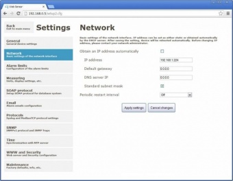 Comet T7610 датчик температури, вологості та атмосферного тиску, Web, Ethernet, -20 to +60 °C, 100 % RH, 600 to 1100 hPa, PoE