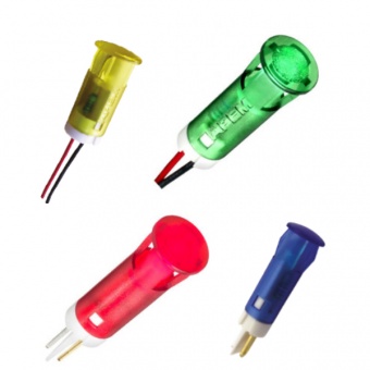 Apem серія світлодіодних індикаторів QS Series, Ø6 mm, 8 mm, 10 mm, 12 mm