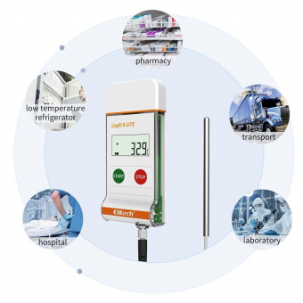 Elitech LogEt 8 UTE реєстратор температури, -196 до +150 °C, Multi-Use, PDF, USB, LCD, IP65
