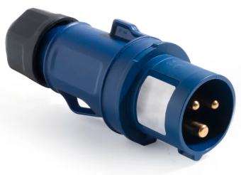RS PRO 2144081 промисловий роз'єм, 2P+E Poles, 32A, 200→250V, Blue, Cable Mount, IP44
