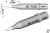 JBC 0390401 паяльне жало R-05D, conical, Ø 1 mm
