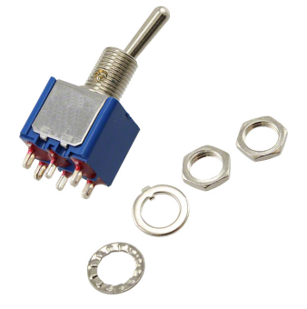 Apem 5646AB тумблер, ON-ON, 2 poles, Ø 6,35mm, 4A 30 VDC, 3A 250VAC