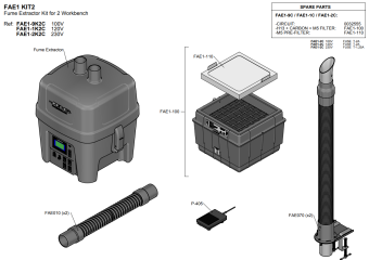 JBC FAE1-2K2C димоуловлювач FAE1 KIT2, 230V
