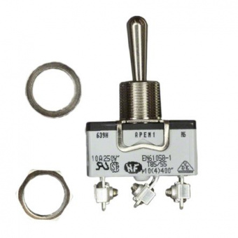 Apem 639H тумблер, 1 pole, ON-OFF-ON, 15A 250VAC, 10A 24VDC
